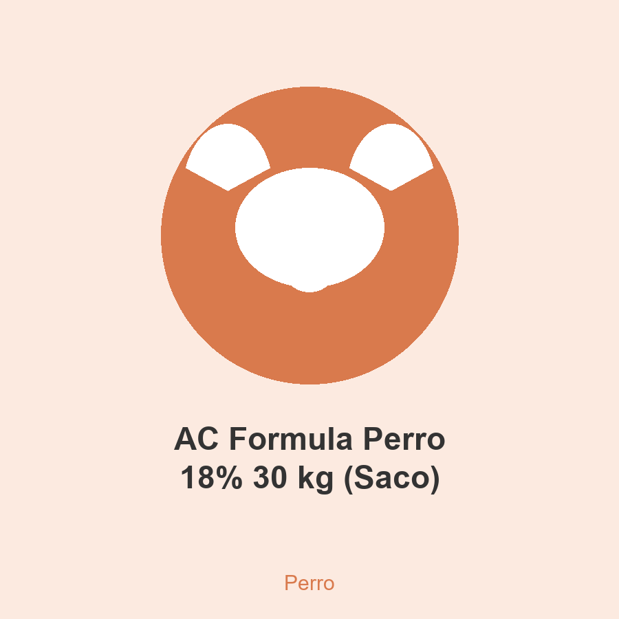 [PR-FORPER-30000-SC] AC Formula Perro 18% 30 kg (Saco)