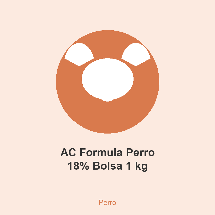 [PR-FORPER-01000-ST] AC Formula Perro 18% Bolsa 1 kg