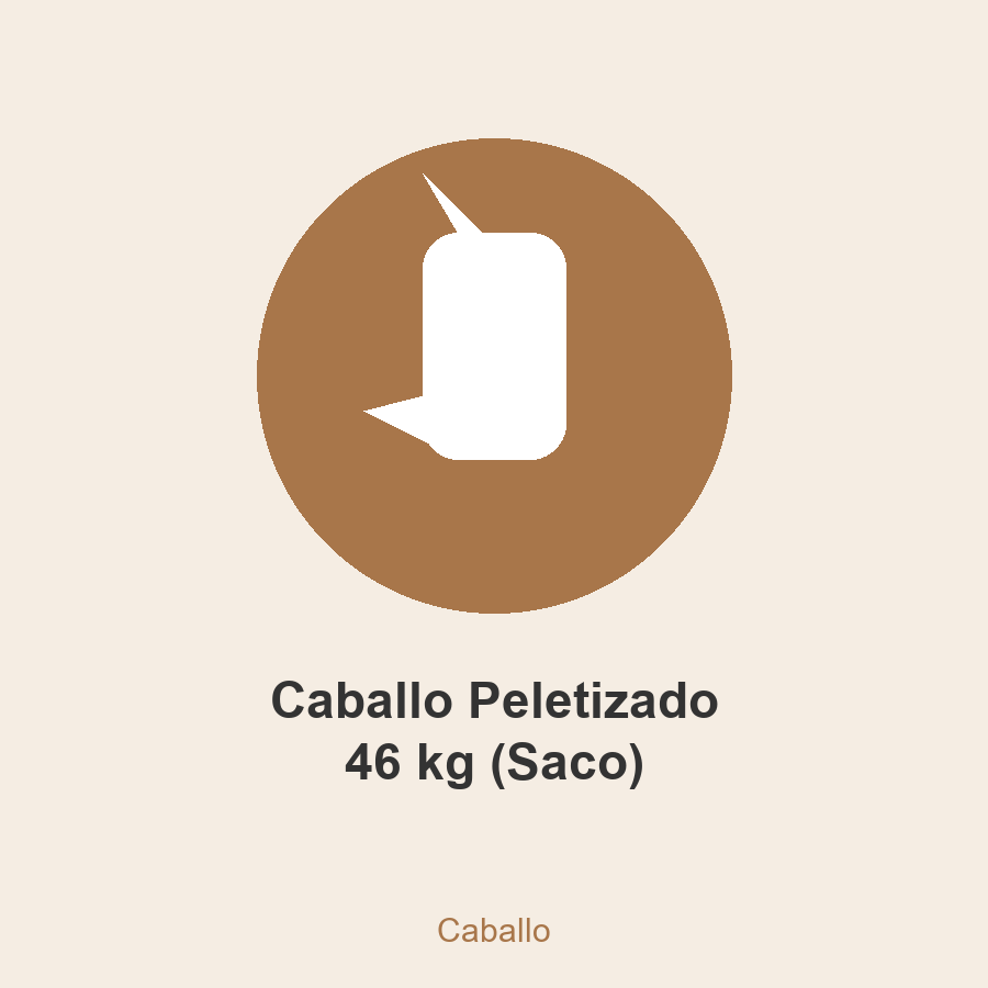 [CB-CABPEL-46000-SC] Caballo Peletizado 46 kg (Saco)